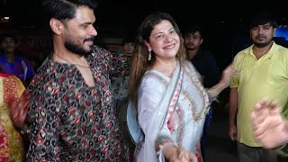 Sambhavna Seth amp Avinash Dwivedi Getting Ganpati Bappa From Pandal Spotted In Andheri [upl. by Leonerd]