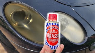 Can We Restore Yellowed Headlights with Brasso Metal Polish [upl. by Laleb]