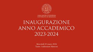 Inaugurazione dell’Anno Accademico dell’Università di Bologna 20232024  Live del 2032024 [upl. by Lay]