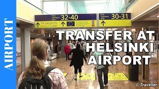 TRANSFER at Helsinki Airport  Walking to International Connection flight  Transit Walk Procedure [upl. by Vivyanne]