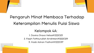 Tugas Mata Kuliah Penelitian Kualitatif Kelompok 4A [upl. by Inalaeham366]