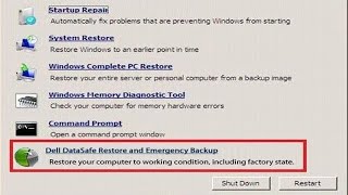 Dell DataSafe Restore and Emergency Backup  Restore Your Dell PC [upl. by Lally]