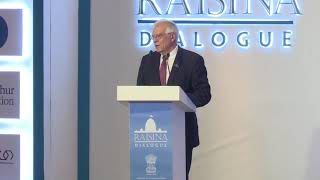 HRVP Josep BORRELL FONTELLES in New Delhi India for the Raisina Dialogue 2020 [upl. by Anwahsal]