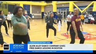 Alvin Ailey dancers give free lessons to community before Boston shows [upl. by Doownel]