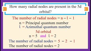 SEV NO – 91 How many radial nodes n – l  1 are in the 5d orbital explanation of radial node [upl. by Iverson]