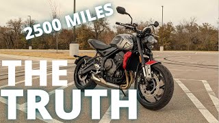 2500 Miles on my Triumph Trident 660  Honest LongTerm Review [upl. by Alyahsal]