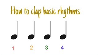 Basic Rhythm Lesson Clap it Tap it Say it Quarter notes quarter note rests and whole notes [upl. by Idnew]