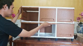 CARA MERAKIT LEMARI PLASTIK 2 TINGKAT 6 PINTU TRIPLE CLUB FLIP RATTAN  DIY SWEET HOME [upl. by Yltnerb110]