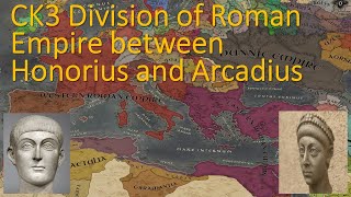 CK3 Timelapse but starts from division of Roman Empire [upl. by Ralina]