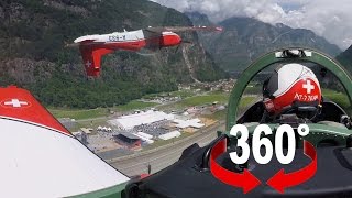 Gotthard Tunnel Opening I Air Show I Cockpit view [upl. by Heyman]