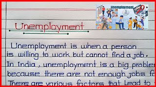 Unemployment EssayParagraph🔥Unemployment  EssayParagraph writing on Unemployment [upl. by Ahsenrat]