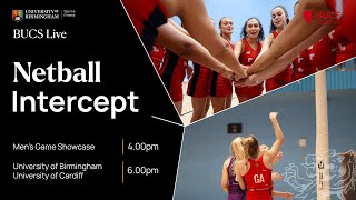 LIVE BUCS NETBALL  University of Birmingham v Cardiff University  6pm  Intercept 2024 [upl. by Ahsimak]