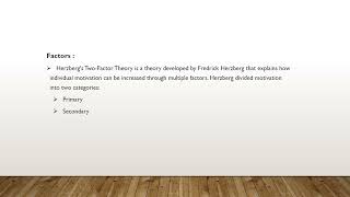 Herzbergs TwoFactor Theory [upl. by Louanne]