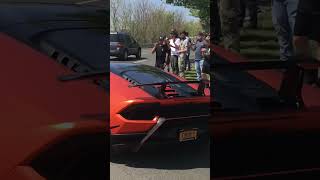 Supercars Leaving Car Show Who did it best shorts ferrari lamborghini mclaren porsche [upl. by Guillemette672]