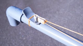 【DIY】危険な威力‼PVCスリングショットライフル How to make a PVC Slingshot Rifle [upl. by Tterej]