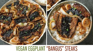 How to make Filipino Vegan quotBangusquot Milkfish Steaks using eggplant 🍆  Filipino food amp recipes [upl. by Pyotr]