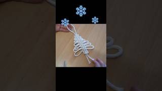 Makramee Tannenbaum Schmuck 🎄 Kreuzknoten 🎄Very easy DIY Macrame Christmas Tree Ornament Square Knot [upl. by Vitalis]