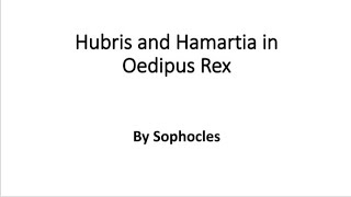 Hubris and Hamartia in Oedipus RexMA Eng Part1 imp question [upl. by Fernande]