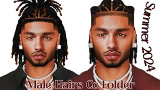 SIMS 4 CAS  SUMMER 2024 MALE HAIR CC SHOWCASE  LINKS amp SIM DOWNLOAD  BEST MALE HAIRS OF 2024 [upl. by Rawdan568]