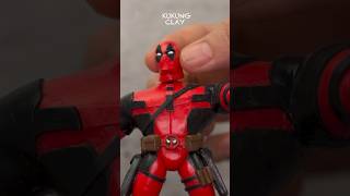 Making DEADPOOL with Polymer Clay   Cartoon version  shorts [upl. by Yna405]