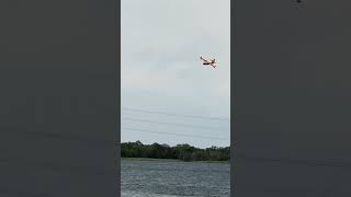 Fire fighter planes landing on Lake Bastrop [upl. by Roskes72]