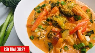 Red THAI Curry  How to make VEG RED THAI CURRY [upl. by Ellenohs]