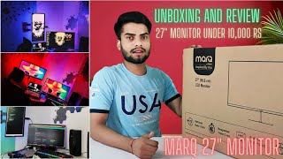 Marq Monitor Review amp Unboxing  Best Monitor Under 10000 Rs  Marq By Flipkart 27quot24quot22quot Monitor [upl. by Oile431]