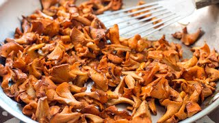 Easy and Fast Sautéed Chanterelle Mushrooms Chanterelles Recipe  EatSimpleFoodcom [upl. by Jelks]