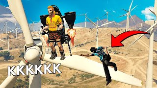 JOGUEI PLAYERS do ALTO com a JETPACK no GTA RP [upl. by Nickolai271]