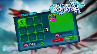 Trade Success Keruku 7  Creatures Of Sonaria [upl. by Ayahc113]