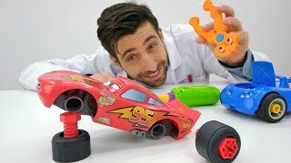 Episode 12  Vidéo avec jouets pour enfants Flash McQueen chez le docteur Ouille [upl. by Spanos]