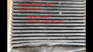 Golf 7 Inennraumfilter wechseln leicht gemacht Wie geht das und wie sieht der Filter überhaupt aus [upl. by Gustafson315]