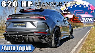 820HP Lamborghini Urus Mansory Venatus  0300kmh Autobahn POV amp INSANE SOUND by AutoTopNL [upl. by Royd936]