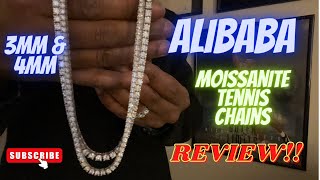 2023 Alibaba 🥶Tennis Chain 💎Review 3mm amp 4mm [upl. by Jump]