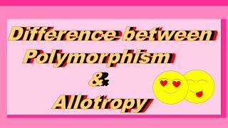 What is  Allotropy and Polymorphism in Crystals Definition Examples and Difference  Solid State [upl. by Leirud948]