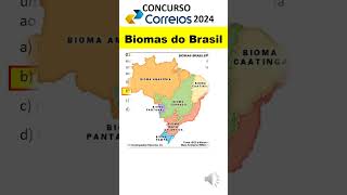 1  Questão sobre Biomas do Brasil  Aspectos físicos do Brasil e meio ambiente no Brasil  Correios [upl. by Orvas]