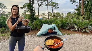 Solo Tent Camp amp Cook in Florida  Jonathan Dickinson State Park and Blowing Rocks Preserve [upl. by Past]