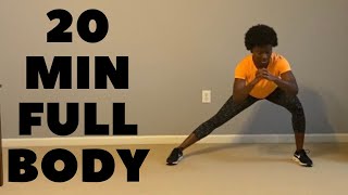 20 Minute Full Body At Home Toning Workout with Beginner Modifications no equipment intense [upl. by Hoffert]