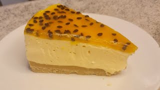 Cheesecake de Maracuya Parchita Sin horno cheesecake maracuya [upl. by Jovitah]