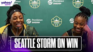 🗣️ Seattle STORM talks WIN against Los Angeles SPARKS  Press Conference  Yahoo Sports [upl. by Eilrahc]