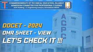 ACPC DDCET 2024  How to view OMR Sheet of DDCET2024 [upl. by Ashla681]