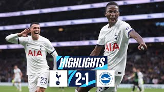 TOTTENHAM HOTSPUR 21 BRIGHTON  PREMIER LEAGUE HIGHLIGHTS  906 MINUTE WINNER [upl. by Elockin290]