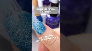 How to remove glitter polish ✨nailpolish glitternails [upl. by Anaujal991]