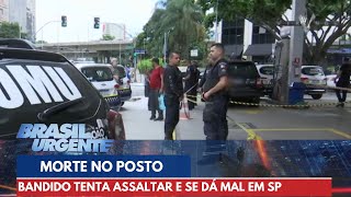 Ladrão tenta assaltar vítima mas leva a pior na zona sul de SP  Brasil Urgente [upl. by Peltz]