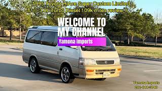 1995 Toyota HiAce Super Custom Limited 30L Turbo Diesel 109k miles review [upl. by Nailij575]