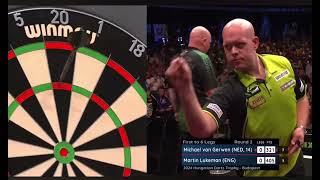 9 DARTER  Michael Van Gerwen 9 Darter  Hungarian Darts Trophy 2024 🎯 [upl. by Nolyat]