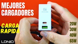 ✅MEJORES CARGADORES CARGA RAPIDA para celulares PD 65W LDNIO [upl. by Janela]