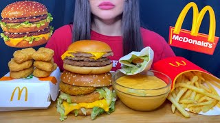 ASMR MCDONALD’S FAST FOOD MUKBANG No Talking EATING BURGERS  FRIES [upl. by Herculie248]