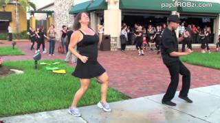 Zumba Mob in Miami Lakes Pitbull Pause [upl. by Atterrol36]