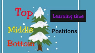 Positions Top Middle Bottom conceptoftopmiddlebottomkidsedukindergartenconcepts [upl. by Khai]